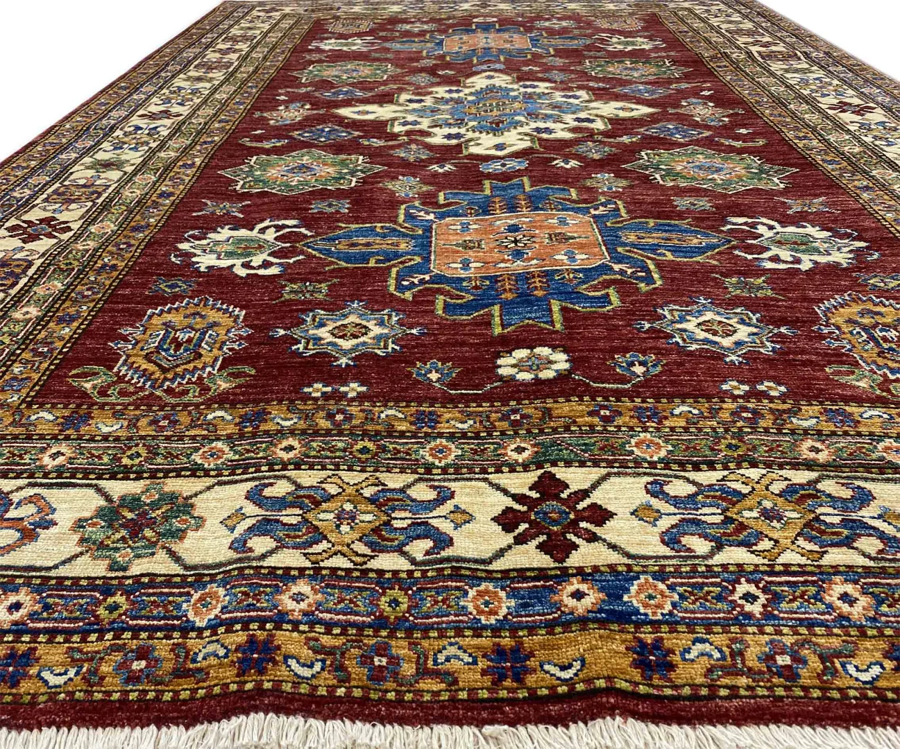 Orientteppich Kazak 267 x 185 cm Wolle handgeknüpft