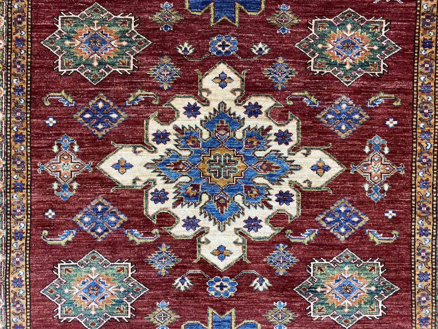 Orientteppich Kazak 267 x 185 cm Wolle handgeknüpft