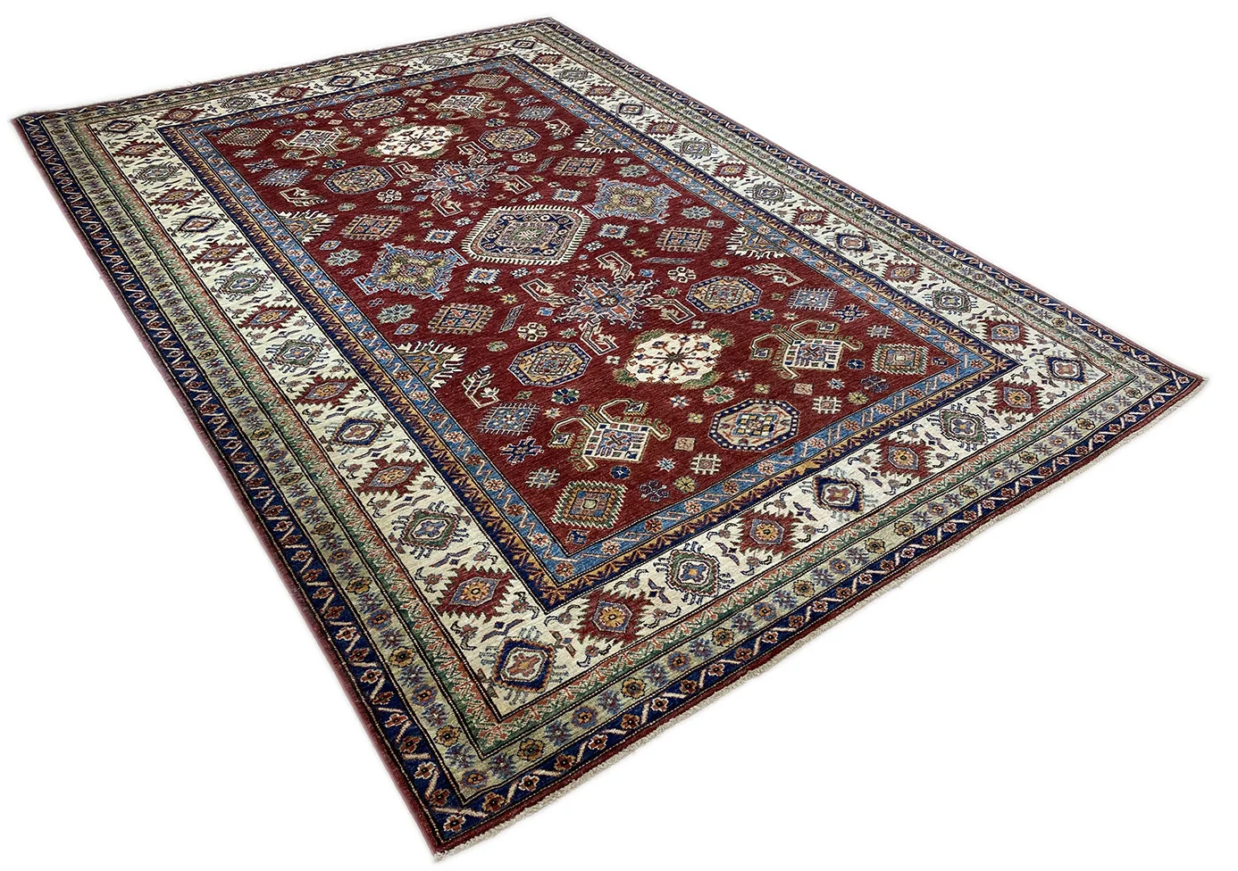 Orientteppich Kazak 297 x 209 cm Wolle handgeknüpft