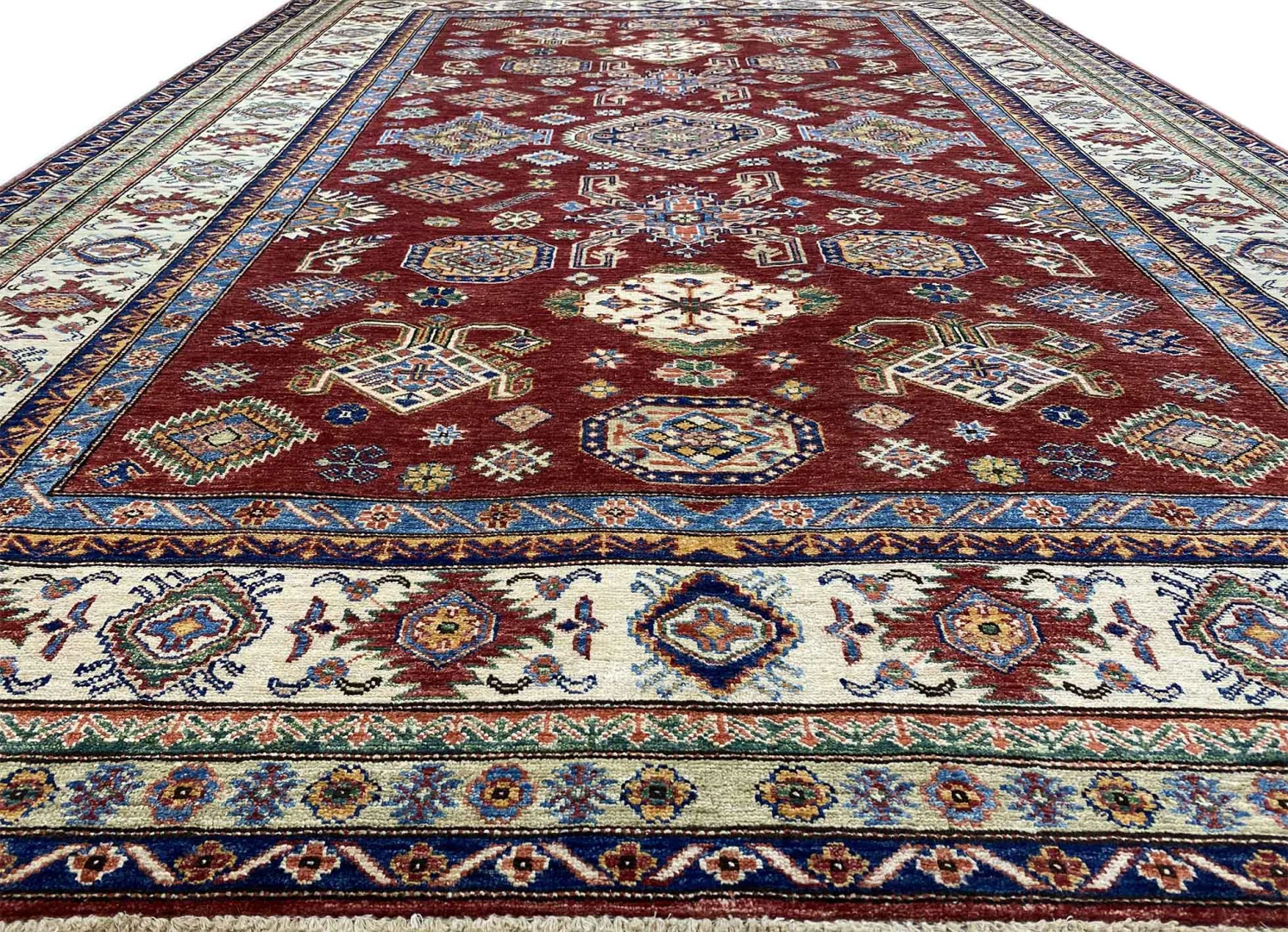 Orientteppich Kazak 297 x 209 cm Wolle handgeknüpft