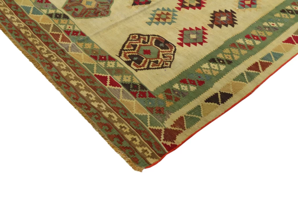 kelim-215-x-146-cm-handgewebter-teppich-aus-fars-mit-beidseitigem-muster-3 Perserteppich Fars 215 x 146 cm handgewebt