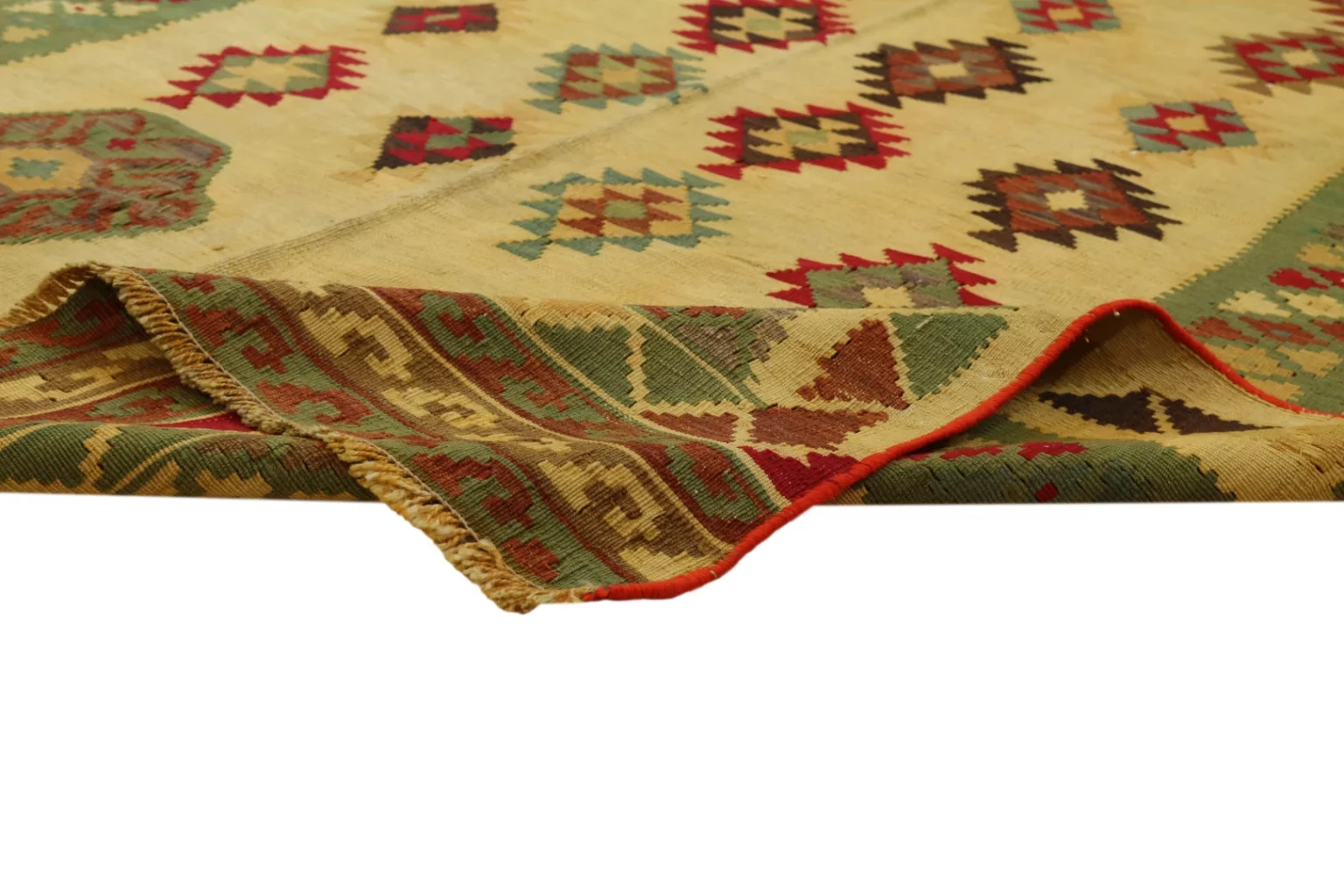 kelim-215-x-146-cm-handgewebter-teppich-aus-fars-mit-beidseitigem-muster-4 Perserteppich Fars 215 x 146 cm handgewebt