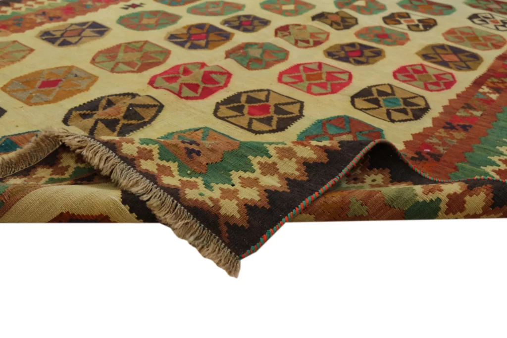 kelim-237-x-150-cm-handgewebter-teppich-mit-beidseitigem-muster-ideal-4 Perserteppich Fars 237 x 150 cm Wolle handgewebt