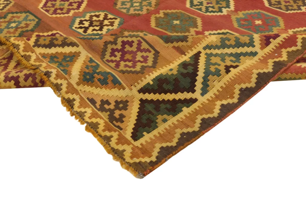 kelim-239-x-163-cm-wunderschon-gewebter-teppich-mit-identischem-muster-auf-3 Perserteppich Fars 239 x 163 cm handgewebt
