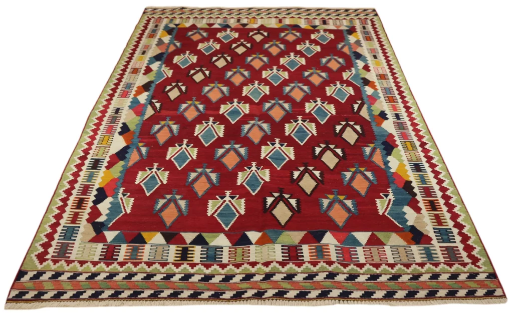handgewebter-kelim-262-x-151-cm-wenden-sie-sich-an-die-ruckseite-fur-1 Orientteppich 262 x 151 cm Wolle handgewebt