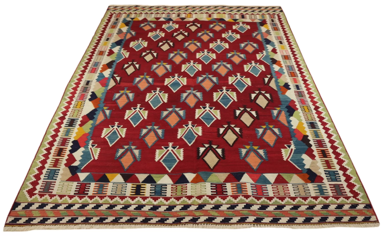 handgewebter-kelim-262-x-151-cm-wenden-sie-sich-an-die-ruckseite-fur-1 Orientteppich 262 x 151 cm Wolle handgewebt