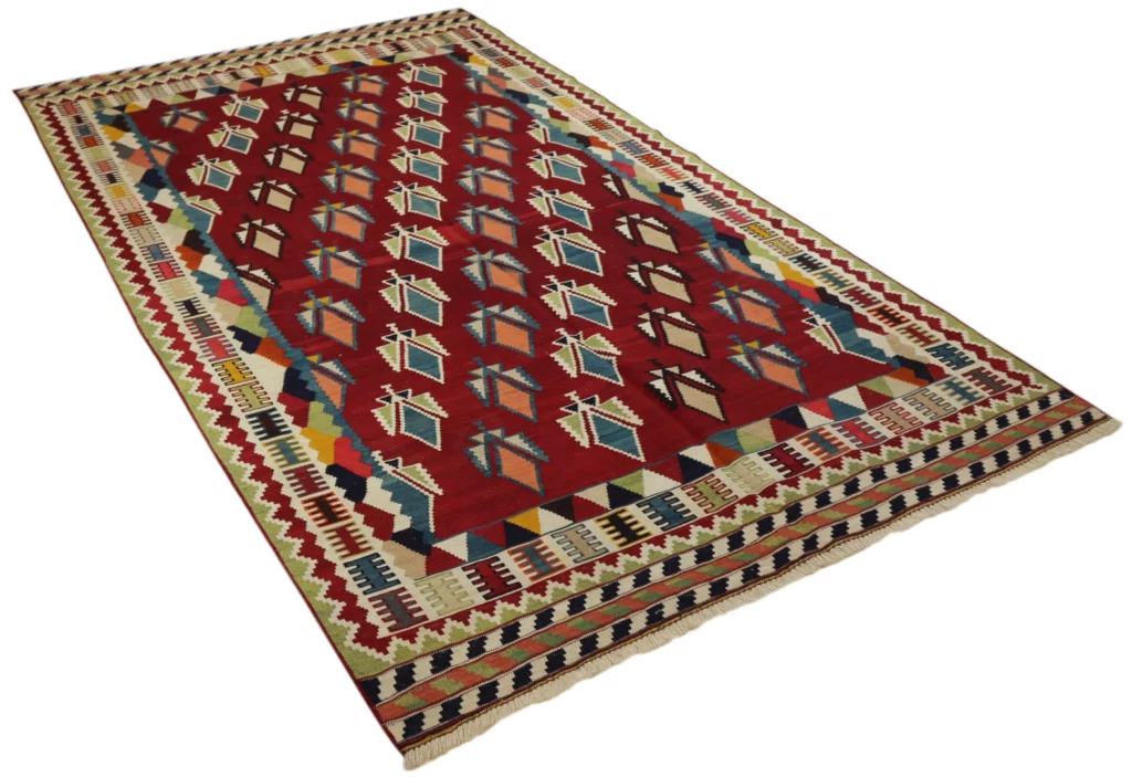 handgewebter-kelim-262-x-151-cm-wenden-sie-sich-an-die-ruckseite-fur-2 Orientteppich 262 x 151 cm Wolle handgewebt