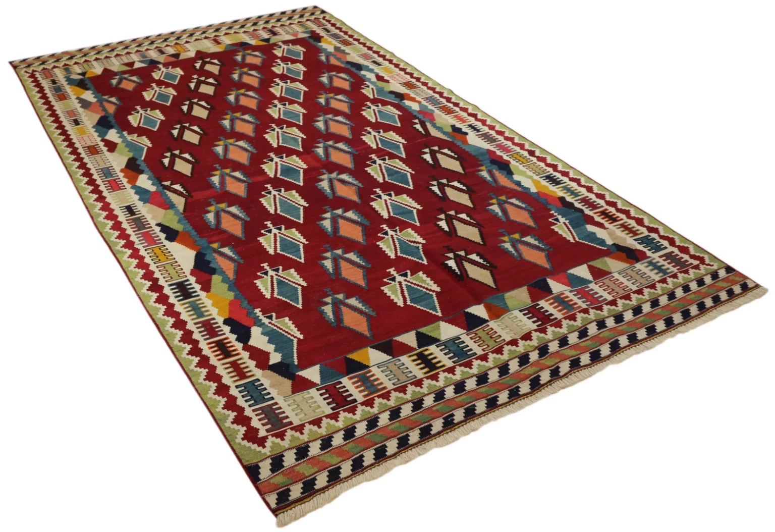 handgewebter-kelim-262-x-151-cm-wenden-sie-sich-an-die-ruckseite-fur-2 Orientteppich 262 x 151 cm Wolle handgewebt