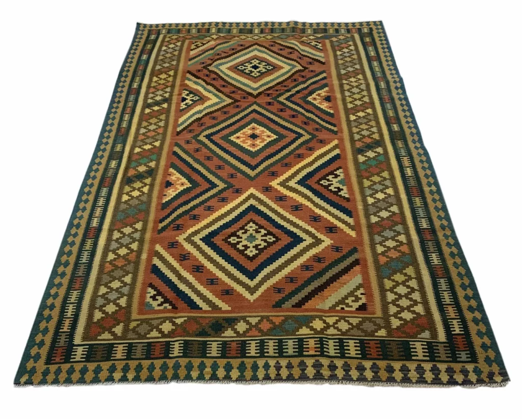 kelim-270-x-155-cm-handgewebter-teppich-mit-beidseitigem-muster-ideal-1 Perserteppich Fars 270 x 155 cm handgewebt