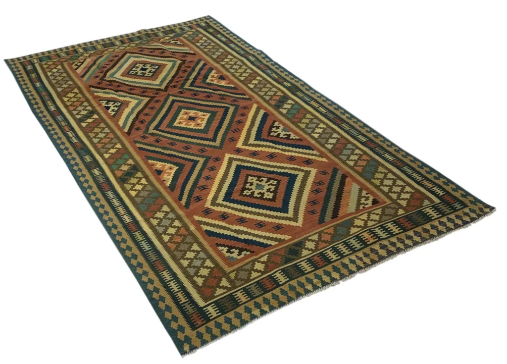 kelim-270-x-155-cm-handgewebter-teppich-mit-beidseitigem-muster-ideal-2 Perserteppich Fars 270 x 155 cm handgewebt