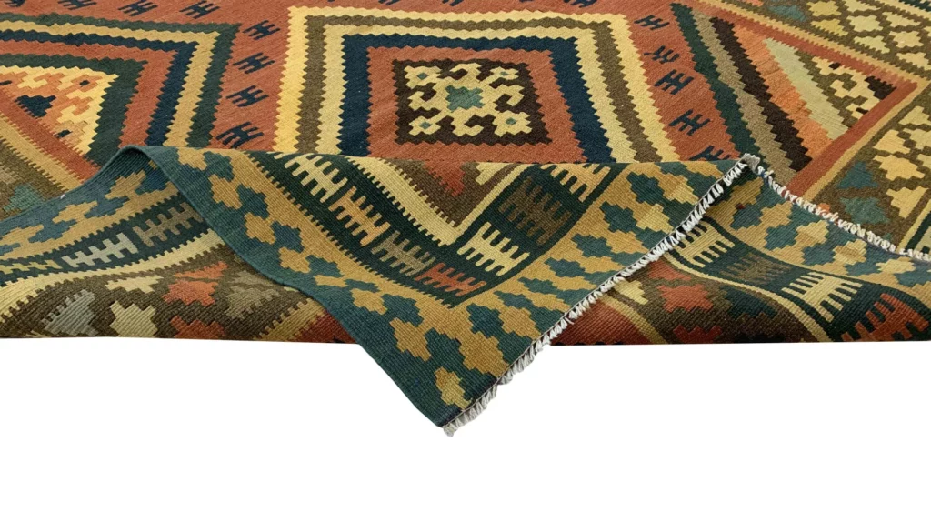 kelim-270-x-155-cm-handgewebter-teppich-mit-beidseitigem-muster-ideal-4 Perserteppich Fars 270 x 155 cm handgewebt