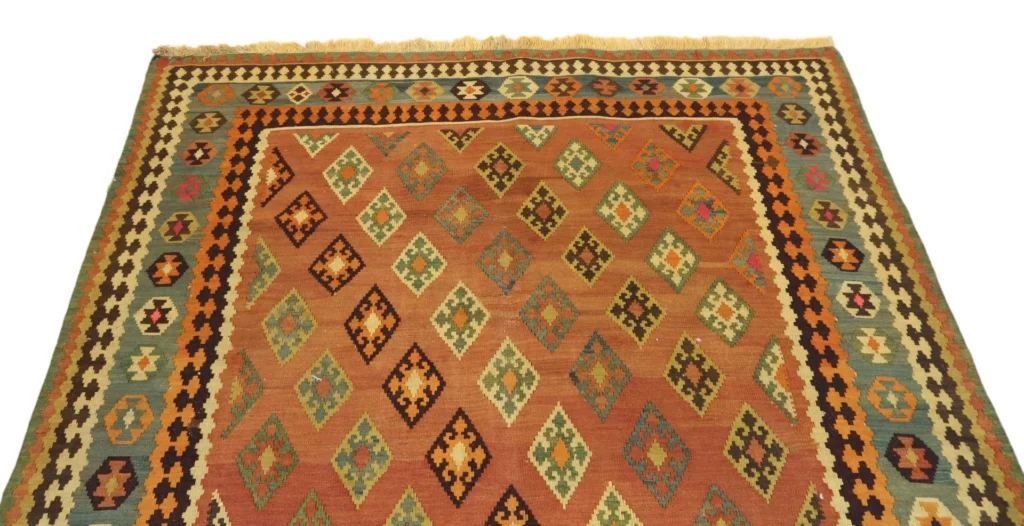 kelim-284-x-152-cm-handgewebter-teppich-mit-beidseitig-identischem-muster-1-3 Perserteppich Fars 284 x 152 cm handgewebt