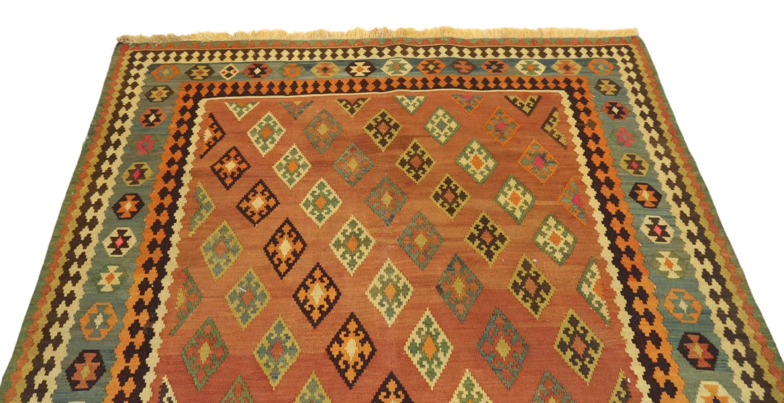 kelim-284-x-152-cm-handgewebter-teppich-mit-beidseitig-identischem-muster-1-3 Perserteppich Fars 284 x 152 cm handgewebt