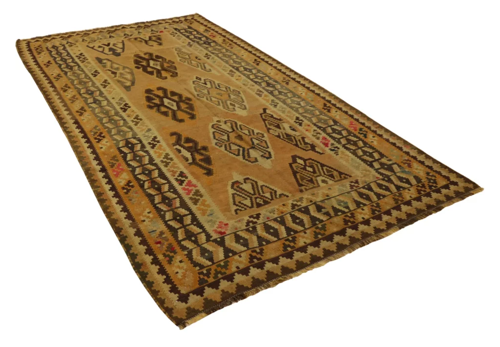 kelim-285-x-155-cm-gewebt-ohne-flor-mit-identischen-mustern-auf-vorder-1-2 Perserteppich Fars 285 x 155 cm Wolle handgewebt