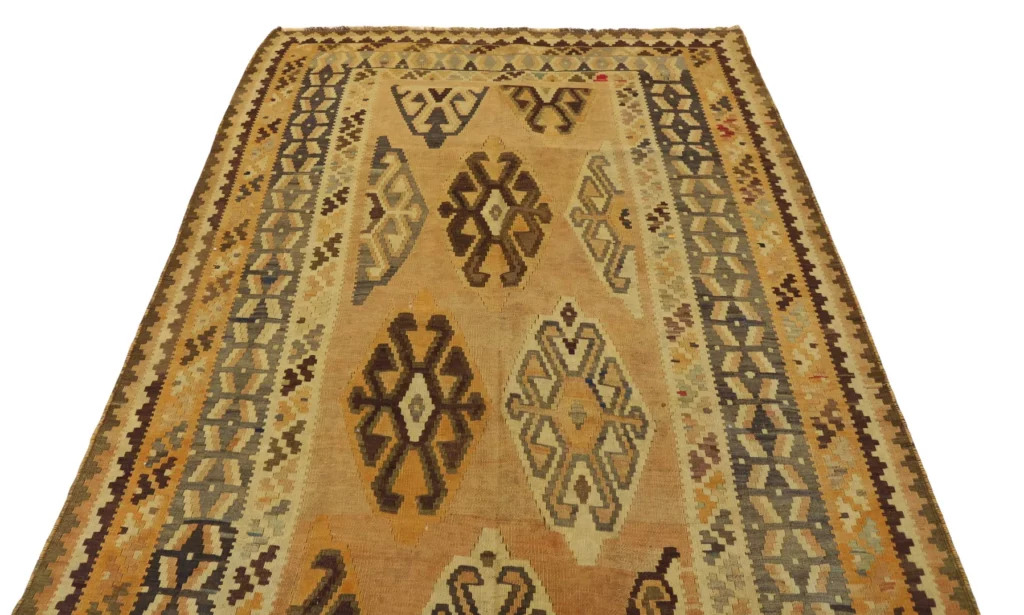 kelim-285-x-155-cm-gewebt-ohne-flor-mit-identischen-mustern-auf-vorder-1-3 Perserteppich Fars 285 x 155 cm Wolle handgewebt