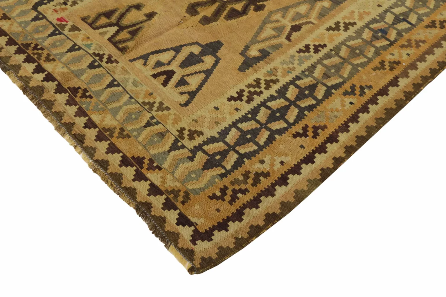 kelim-285-x-155-cm-gewebt-ohne-flor-mit-identischen-mustern-auf-vorder-1-4 Perserteppich Fars 285 x 155 cm Wolle handgewebt