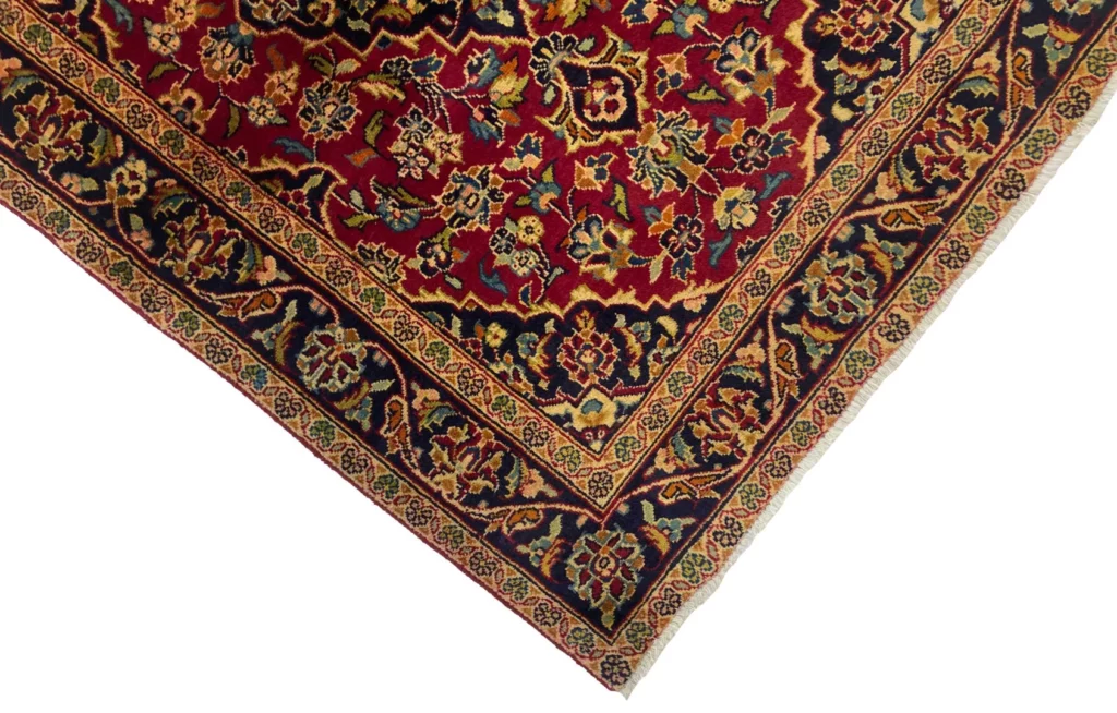 Perserteppich Keshan 140 x 97 cm Schafwolle handgeknüpft
