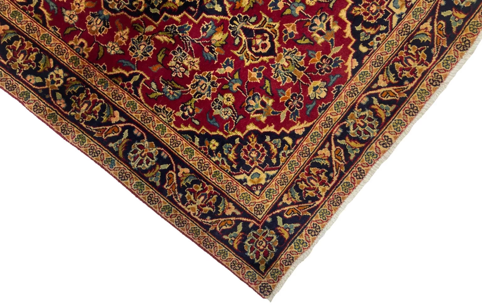 Perserteppich Keshan 140 x 97 cm Schafwolle handgeknüpft