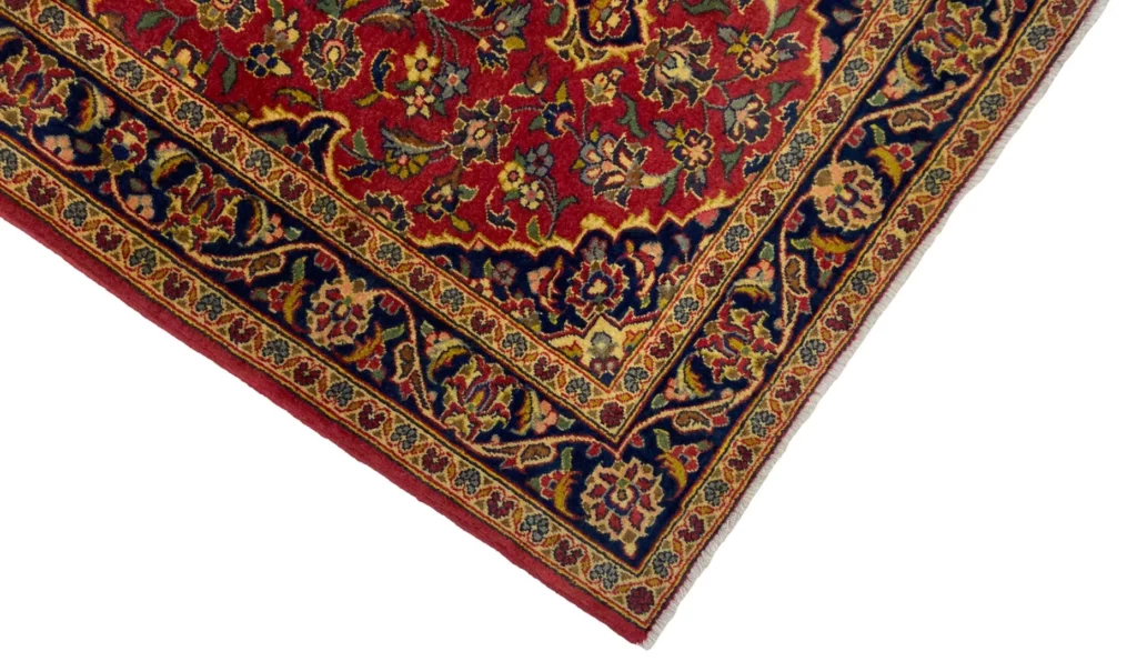 Perserteppich Keshan 144 x 98 cm Schafwolle handgeknüpft