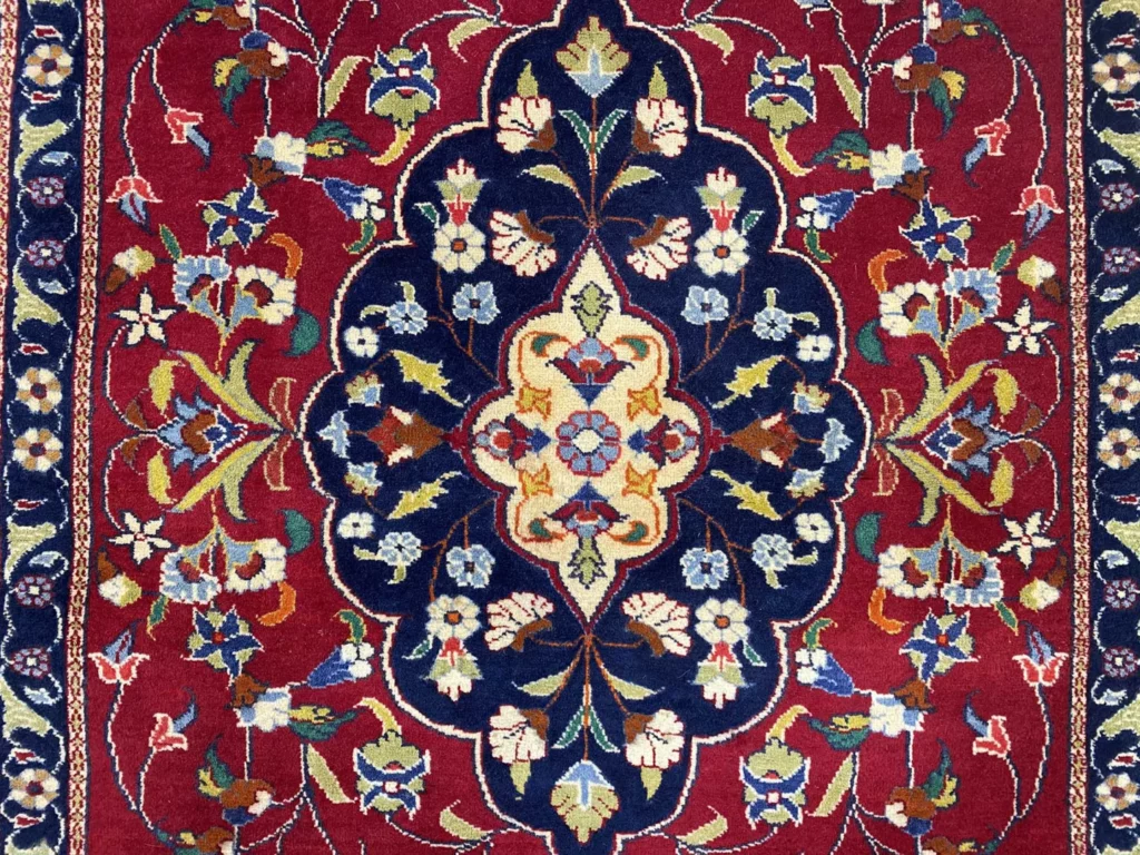 Perserteppich Keshan 145 x 100 cm Schafwolle handgeknüpft