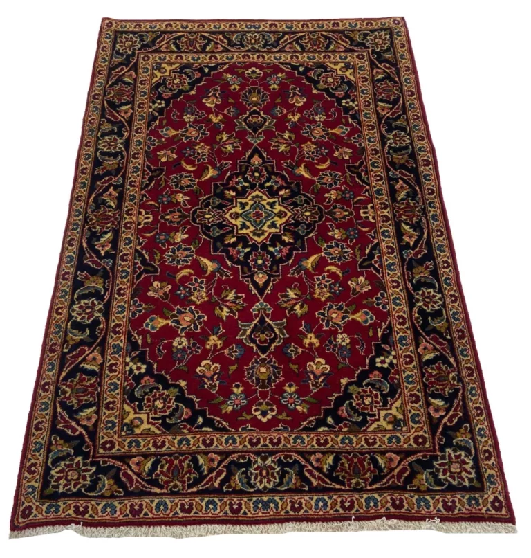 Perserteppich Keshan 148 x 95 cm Schafwolle handgeknüpft