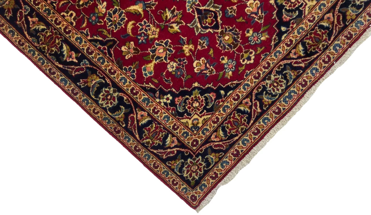 Perserteppich Keshan 148 x 95 cm Schafwolle handgeknüpft