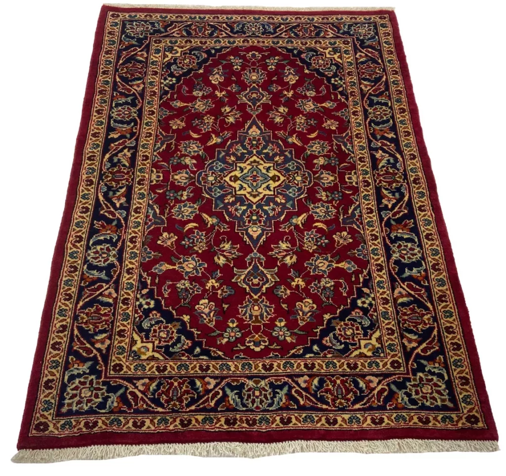 Perserteppich Keshan 150 x 105 cm Schafwolle handgeknüpft