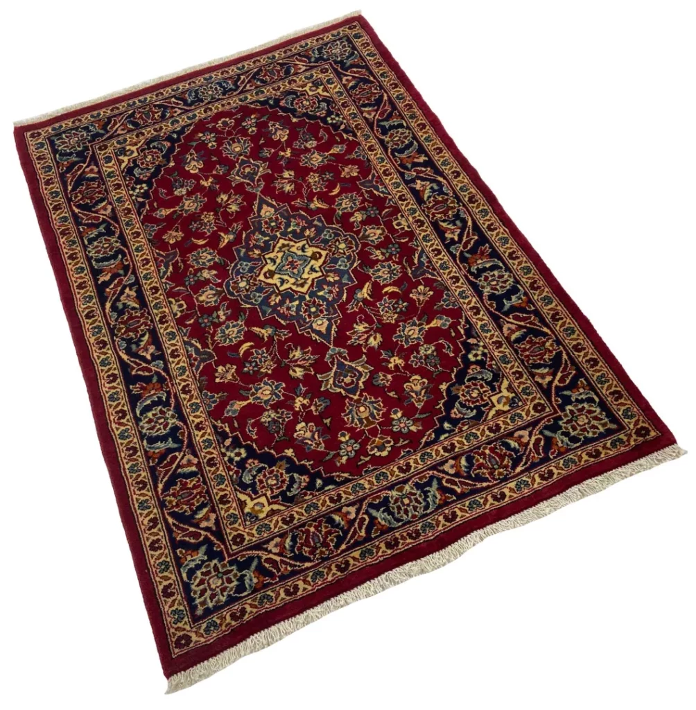 Perserteppich Keshan 150 x 105 cm Schafwolle handgeknüpft