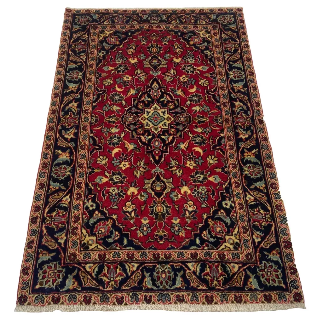 Perserteppich Keshan 150 x 95 cm Schafwolle handgeknüpft