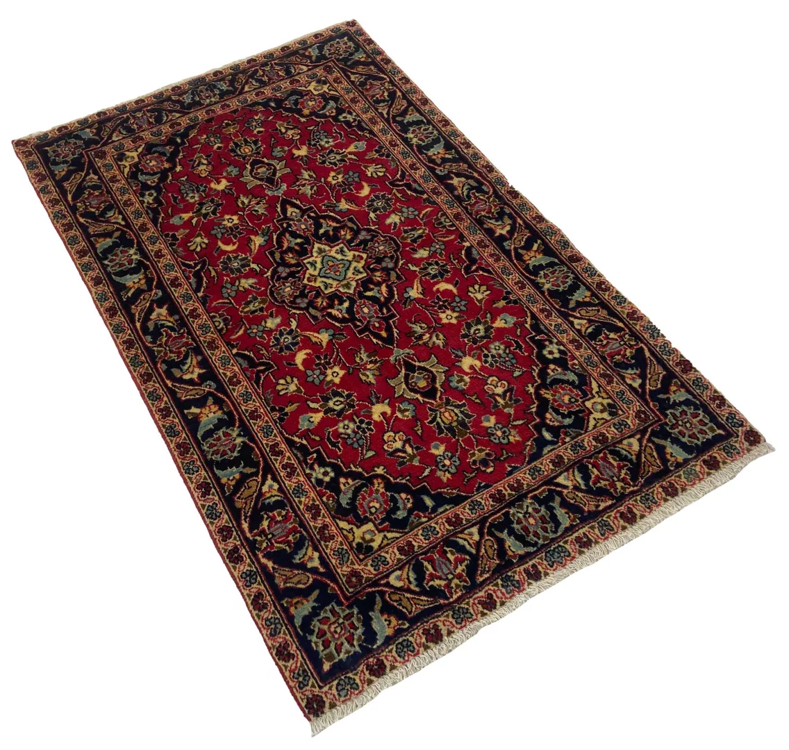 Perserteppich Keshan 150 x 95 cm Schafwolle handgeknüpft