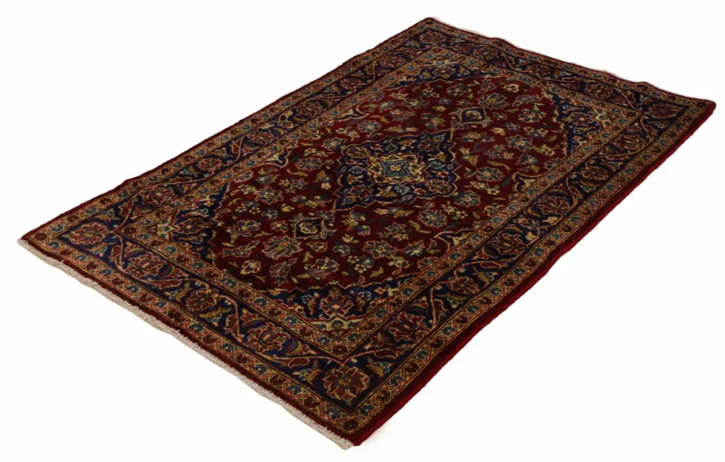 Perserteppich Keshan 151 x 97 cm Schafwolle handgeknüpft