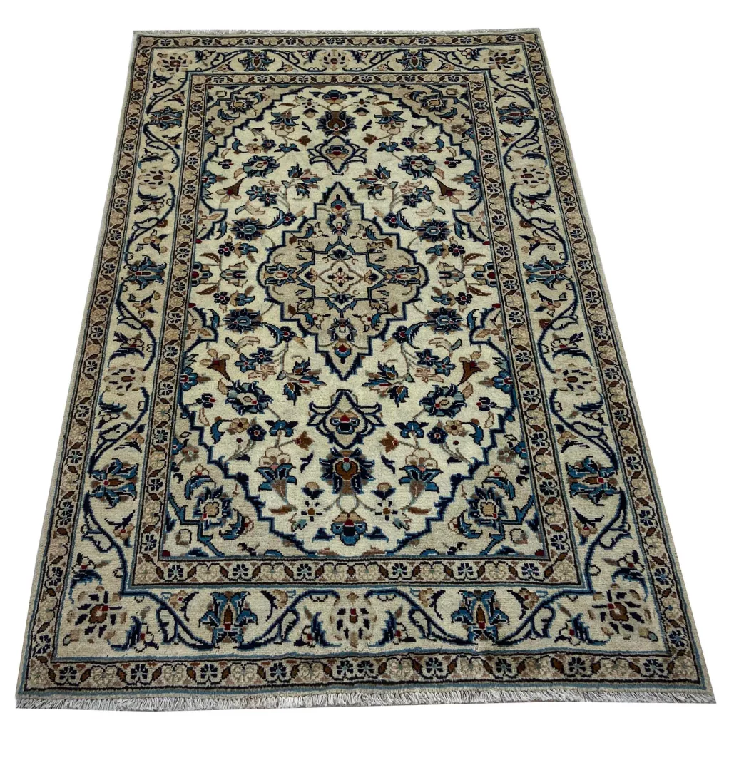 Perserteppich Keshan 151 x 98 cm Schafwolle handgeknüpft