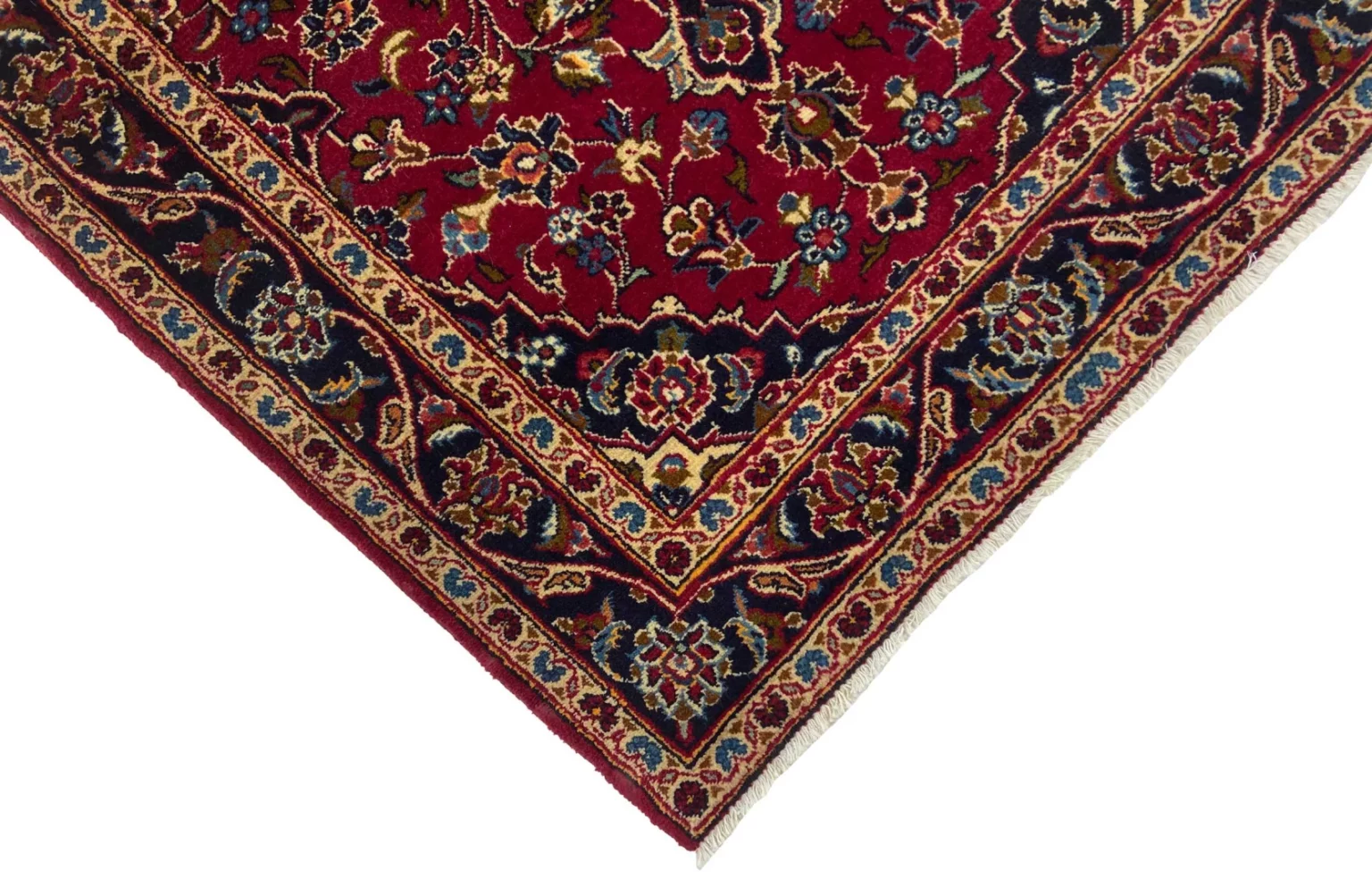 Perserteppich Keshan 152 x 100 cm Schafwolle handgeknüpft
