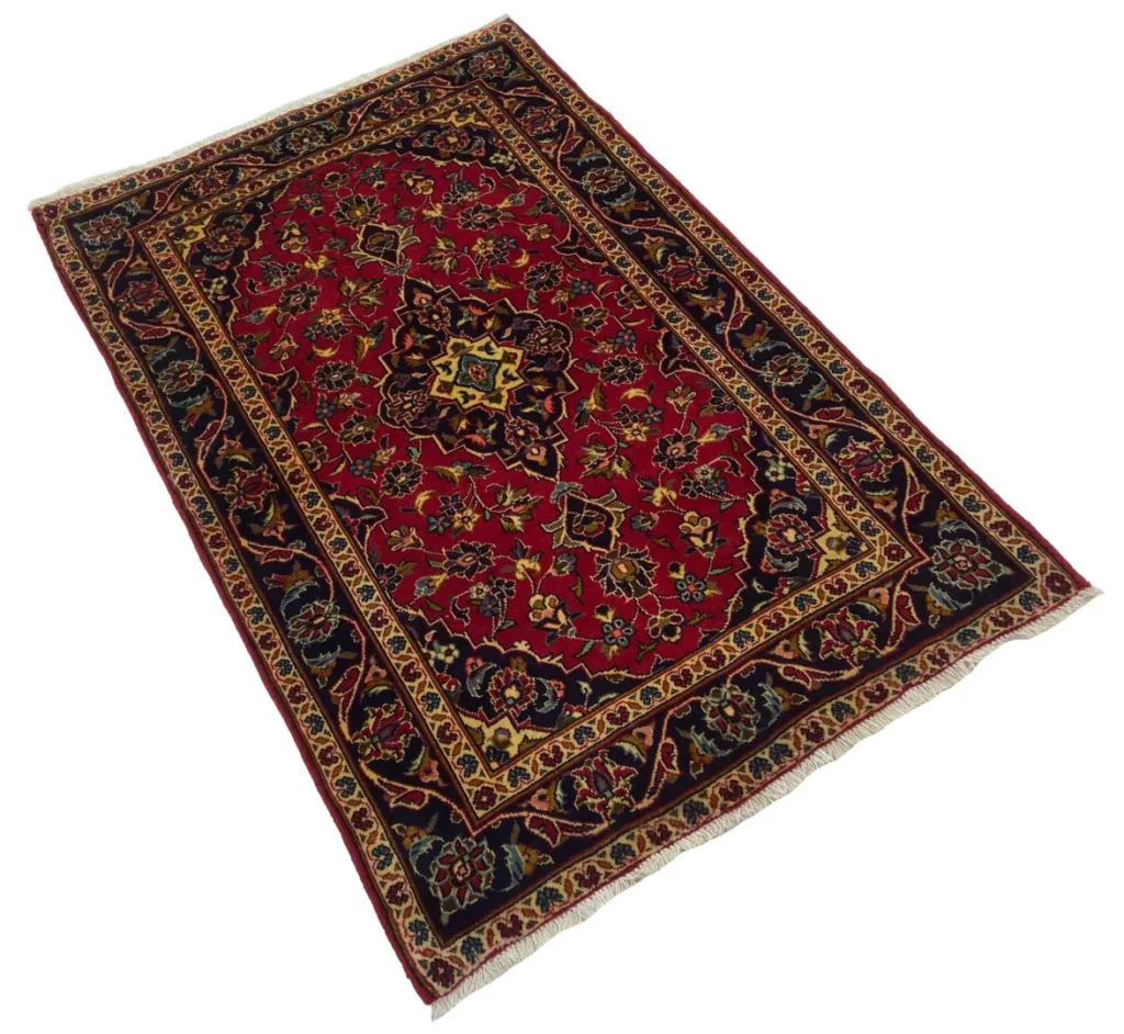 Perserteppich Keshan 152 x 100 cm Schafwolle handgeknüpft