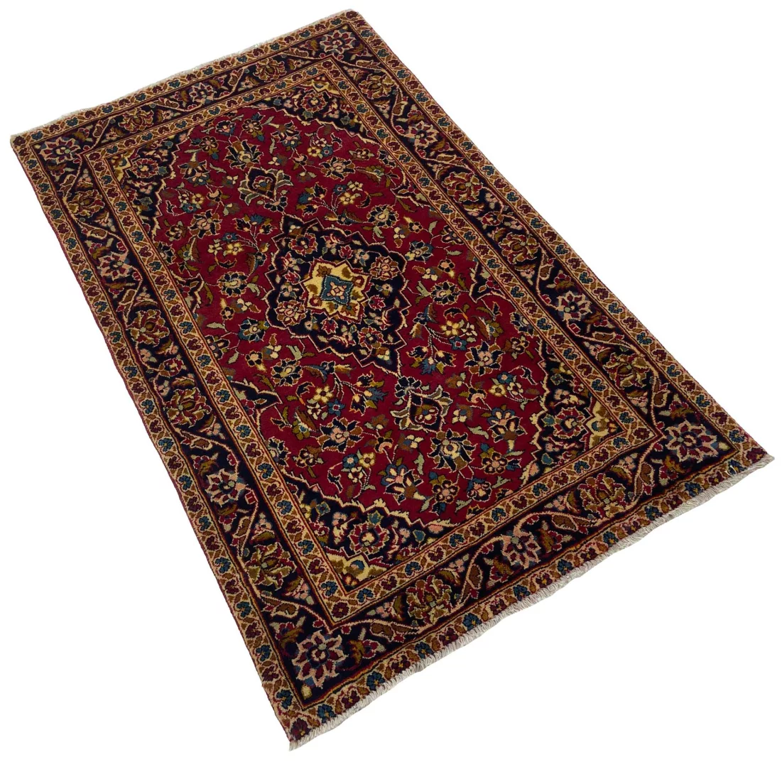 Perserteppich Keshan 152 x 95 cm Wolle handgeknüpft