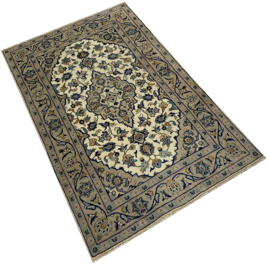 Perserteppich Keshan 152 x 97 cm Wolle handgeknüpft