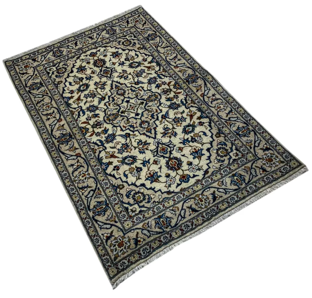 Perserteppich Keshan 152 x 98 cm Schafwolle handgeknüpft