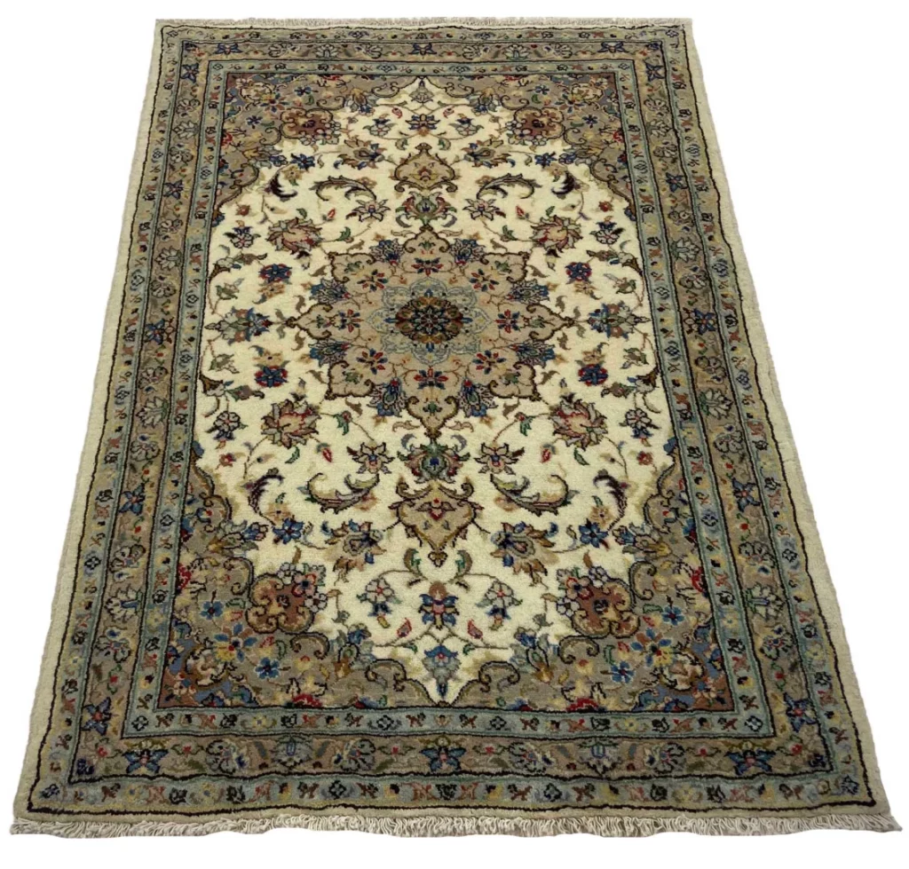 Perserteppich Keshan 153 x 102 cm Schafwolle handgeknüpft