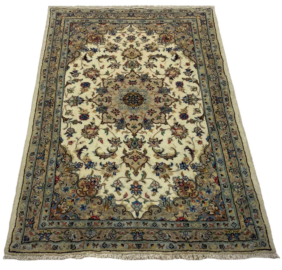Perserteppich Keshan 153 x 102 cm Schafwolle handgeknüpft