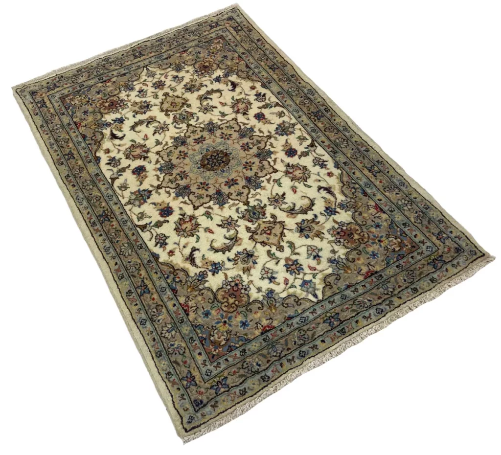 Perserteppich Keshan 153 x 102 cm Schafwolle handgeknüpft
