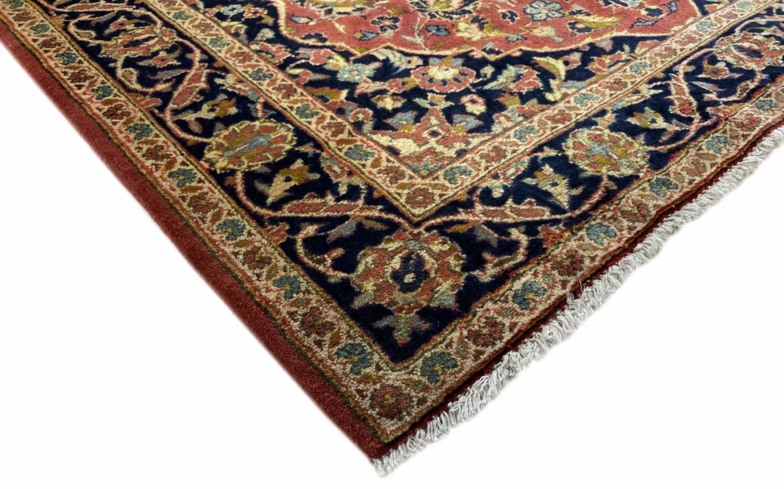 Perserteppich Keshan 153 x 117 cm Schafwolle handgeknüpft