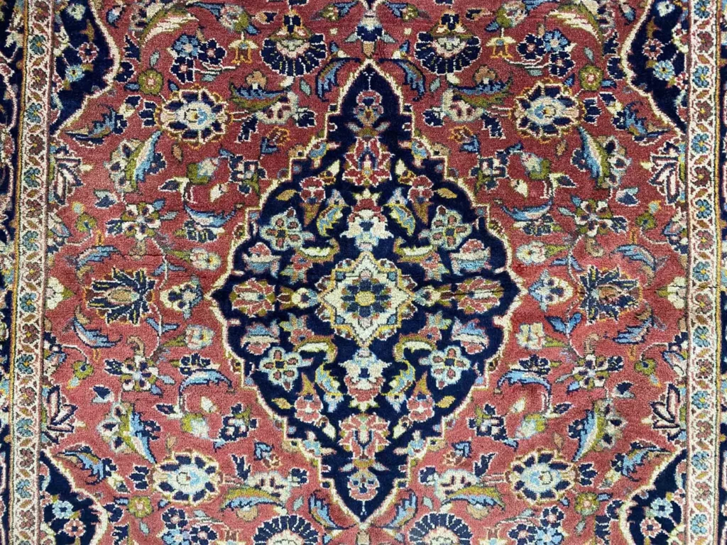 Perserteppich Keshan 153 x 117 cm Schafwolle handgeknüpft