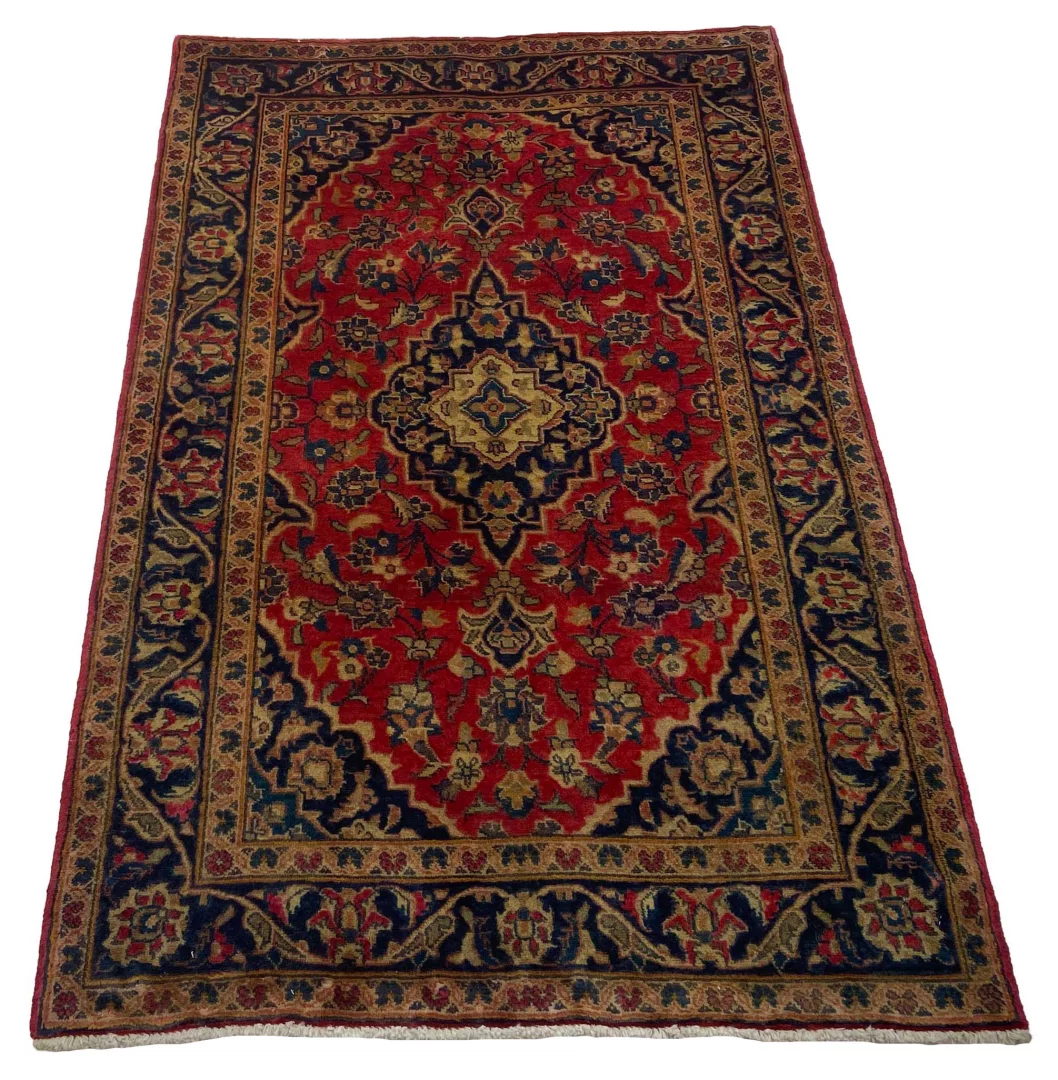 Perserteppich Keshan 154 x 96 cm Schafwolle handgeknüpft