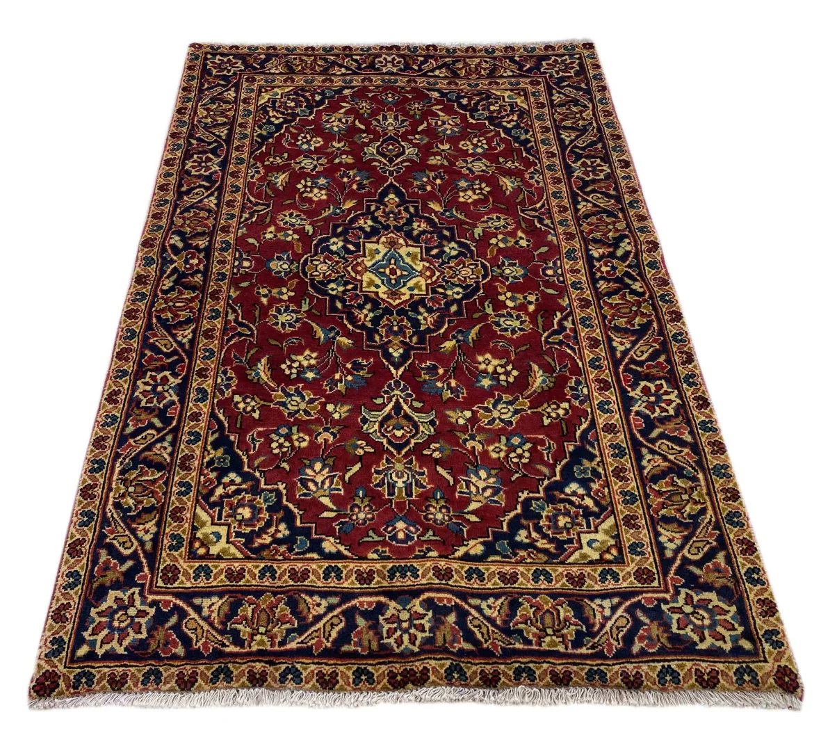 Perserteppich Keshan 155 x 98 cm Wolle handgeknüpft