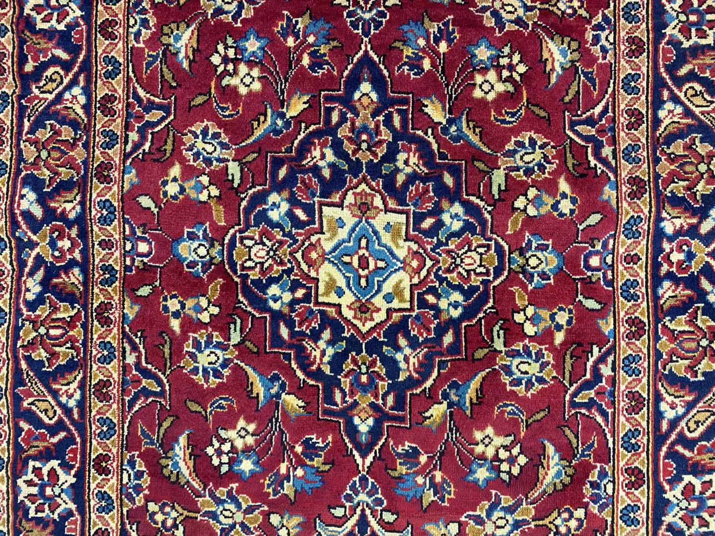 Perserteppich Keshan 155 x 98 cm Wolle handgeknüpft