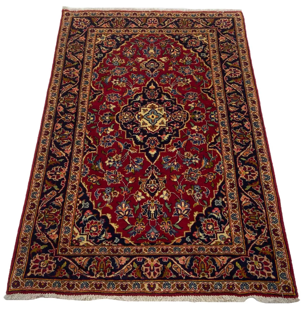 Perserteppich Keshan 156 x 102 cm Wolle handgeknüpft