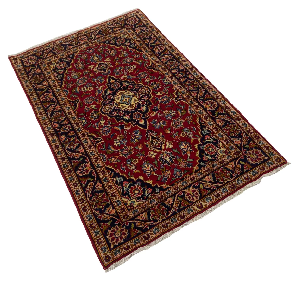 Perserteppich Keshan 156 x 102 cm Wolle handgeknüpft