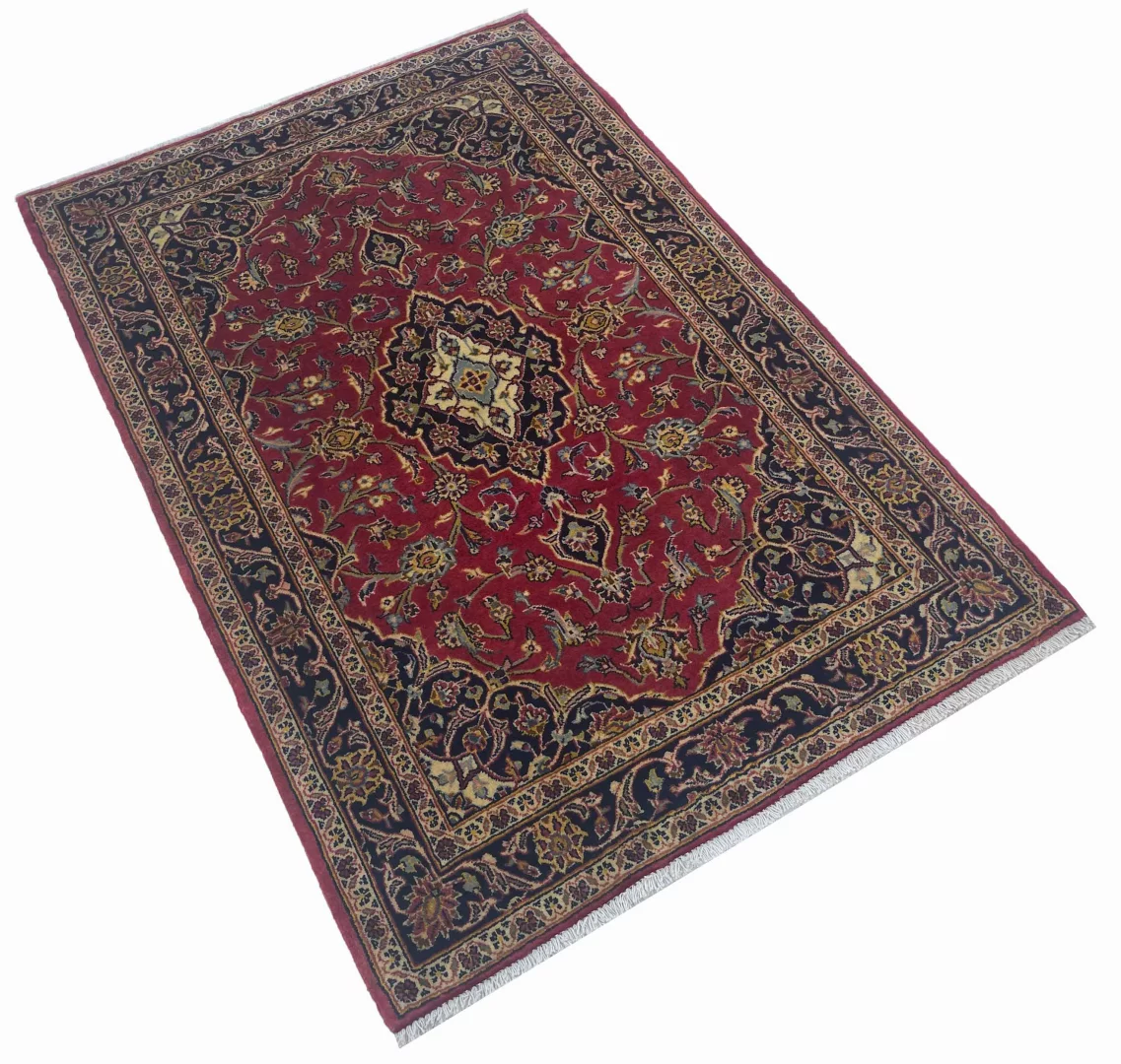 Perserteppich Keshan 157 x 106 cm Wolle handgeknüpft