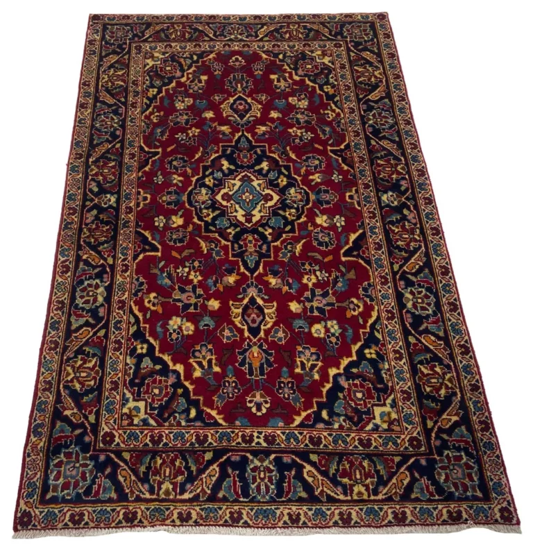 Perserteppich Keshan 158 x 95 cm Schafwolle handgeknüpft