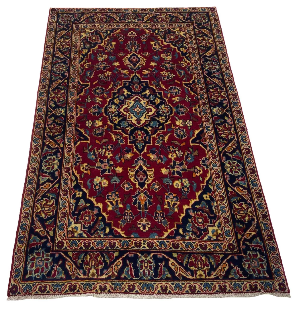 Perserteppich Keshan 158 x 95 cm Schafwolle handgeknüpft